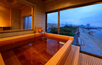 Room with private onsen